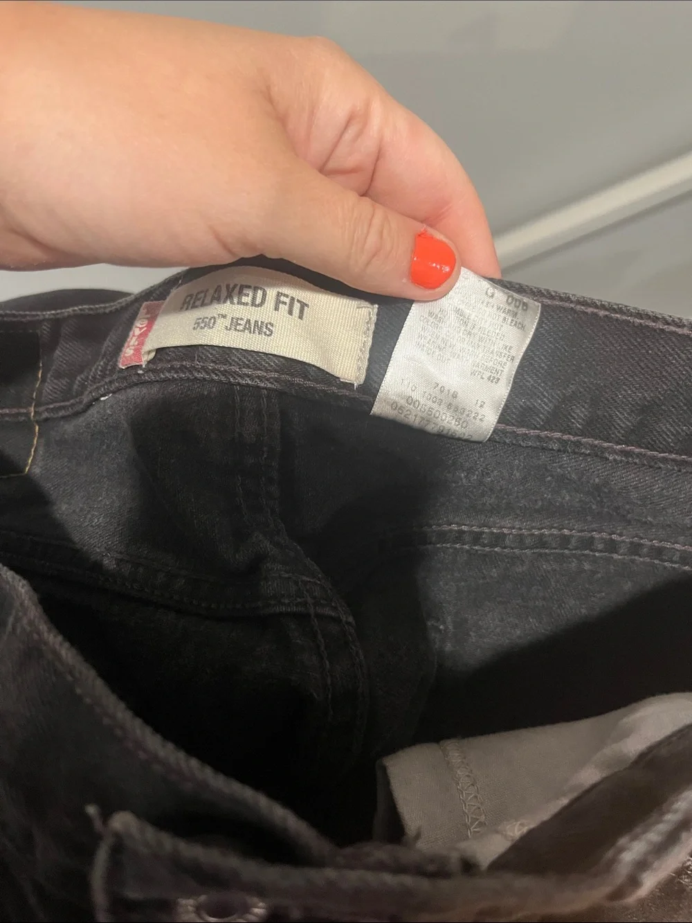 Levi's 550 Black Relaxed Straight Men’s Jeans waist 36 length 34 36x34